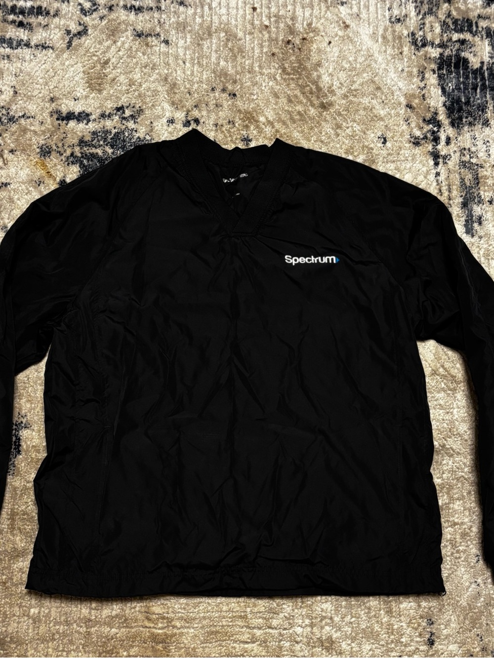 Sport-Tek Black V-Neck Men's Swim Rash Guard Pullover